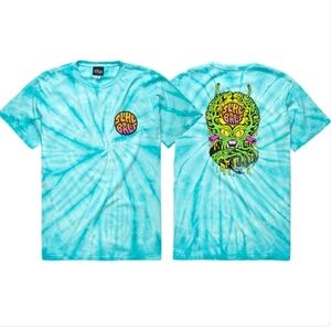 Slime Balls Freak Invader Mens T-Shirt Aqua Tie-Dye Colorway Artwork XL 🔥